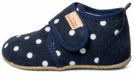 Living Kitzbühel Kid's Babyklett Pauli Pünktchen Pantoffels blauw grijs
