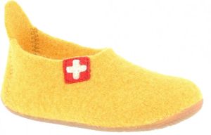 Living Kitzbühel Kid's Slipper Swiss Cross Pantoffels oranje