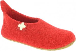 Living Kitzbühel Kid's Slipper Swiss Cross Pantoffels rood