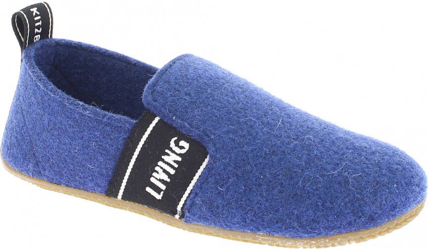 Living Kitzbühel Kid's T-Modell Filz & LK Schriftzug Pantoffels blauw