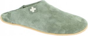 Living Kitzbühel Lederpantoffel Kreuz Pantoffels groen