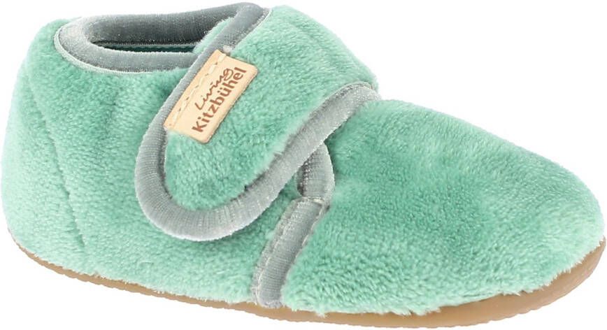 Living Kitzbühel Baby's Klettschuh Samt Unifarben Pantoffels groen