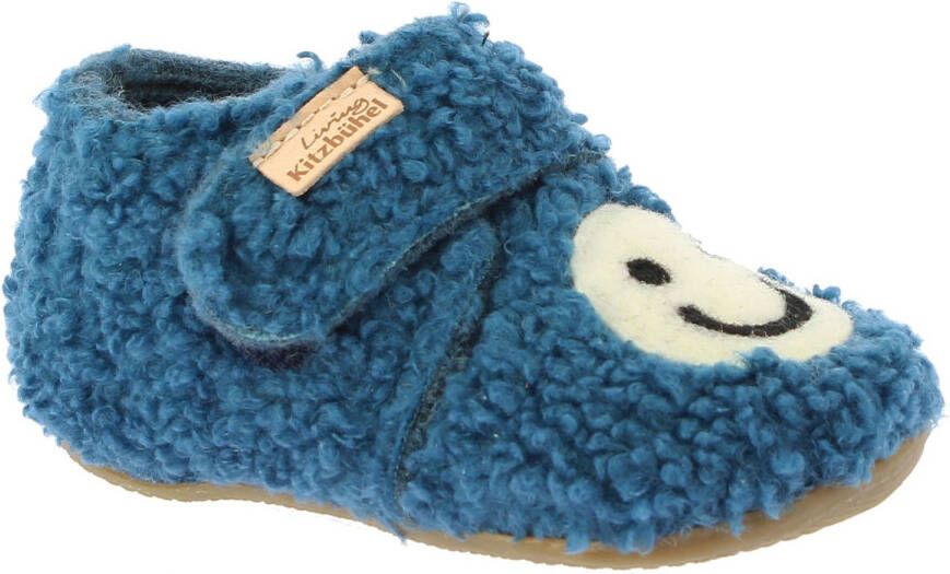Living Kitzbühel Baby's Klettschuh Smiley Pantoffels blauw