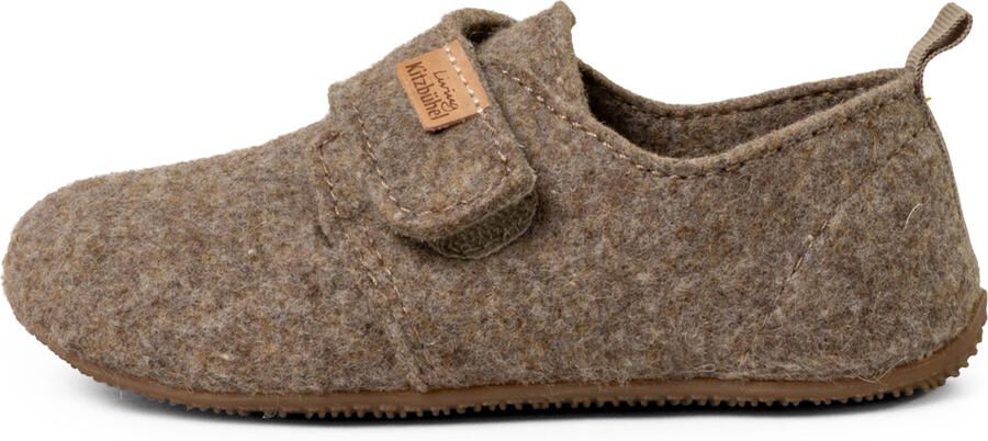 Living Kitzbühel Franzi Filz Klettschuh Pantoffels bruin