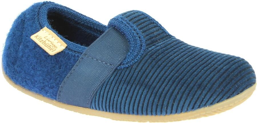 Living Kitzbühel Kid's Cord Elastik-Slipper Pantoffels blauw