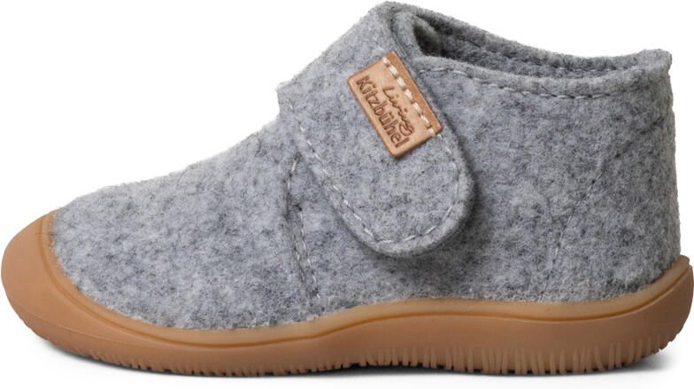 Living Kitzbühel Kid's Flinki Filz Lauflernklettschuh Pantoffels grijs
