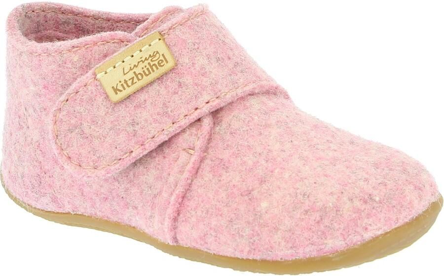 Living Kitzbühel Kid's Franzi Filz Klettschuh Pantoffels roze