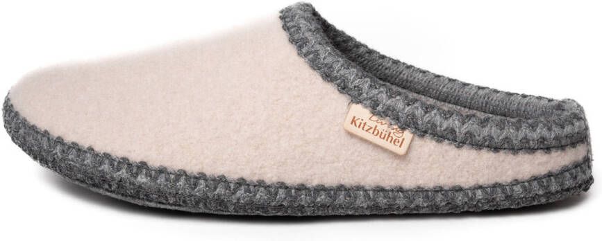 Living Kitzbühel Pantoffel mit Häkelverzierung Pantoffels grijs