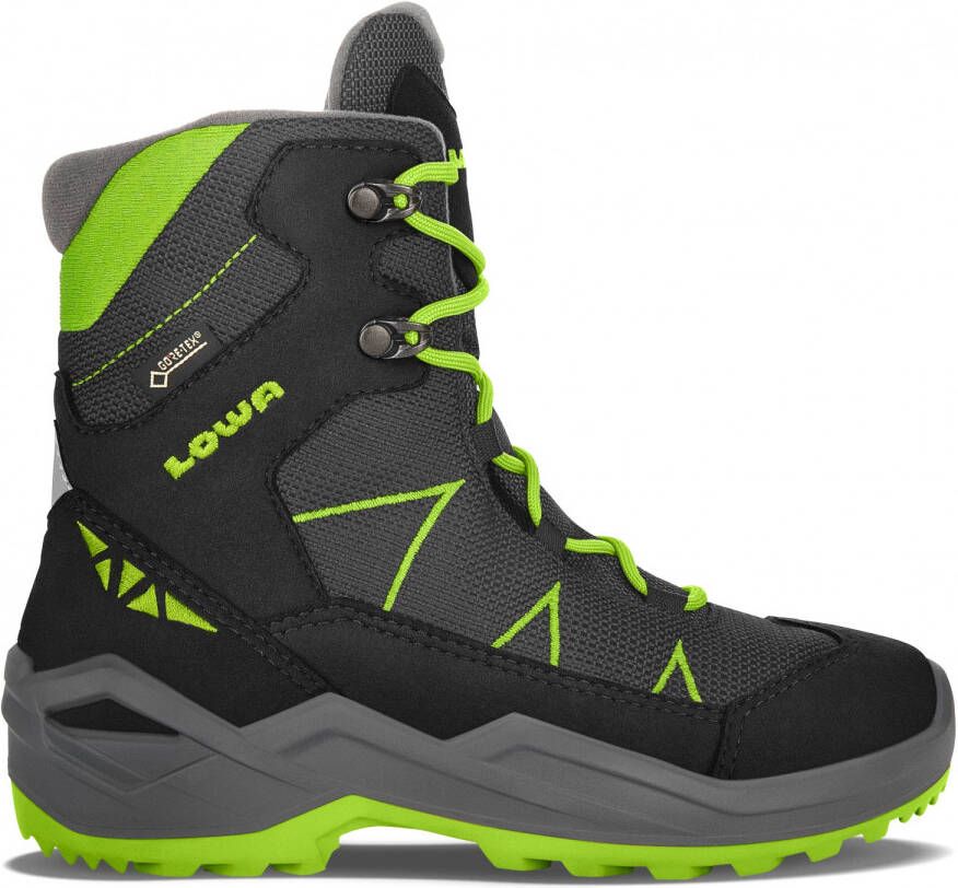 Lowa Jonas GTX Mid Winterschoen Junior Zwart Limoengroen - Foto 2