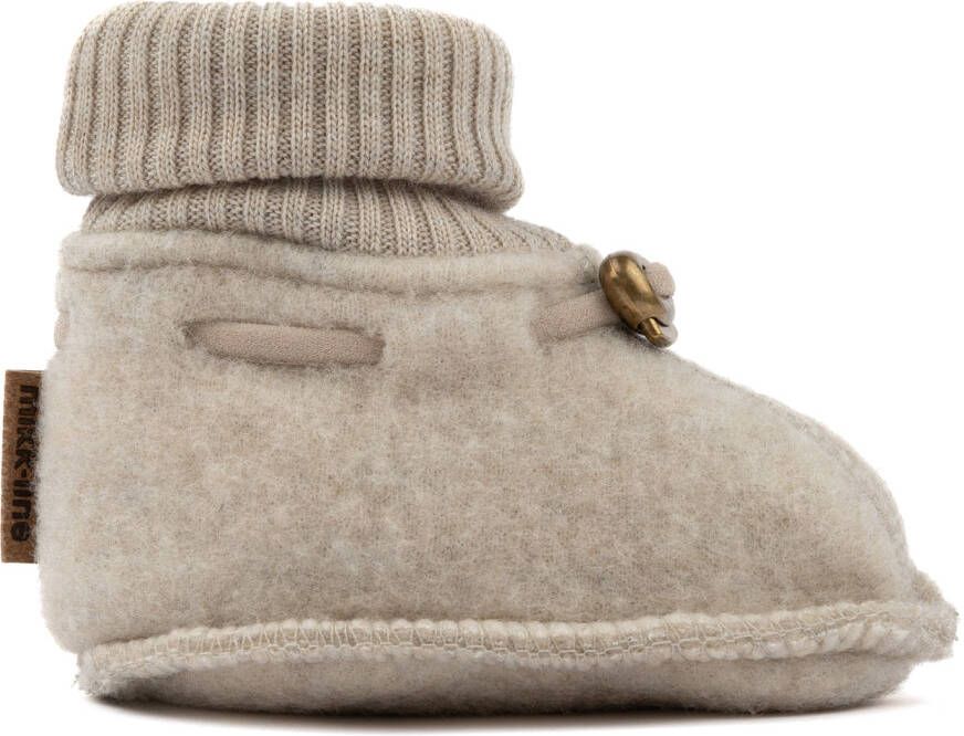 Mikk-Line Kid's Wool Footies Pantoffels beige