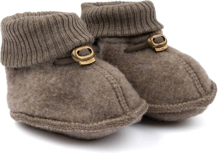 Mikk-Line Kid's Wool Footies Pantoffels bruin