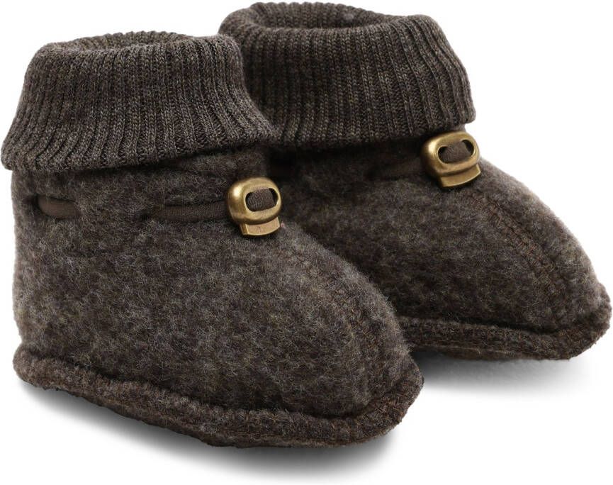 Mikk-Line Kid's Wool Footies Pantoffels zwart