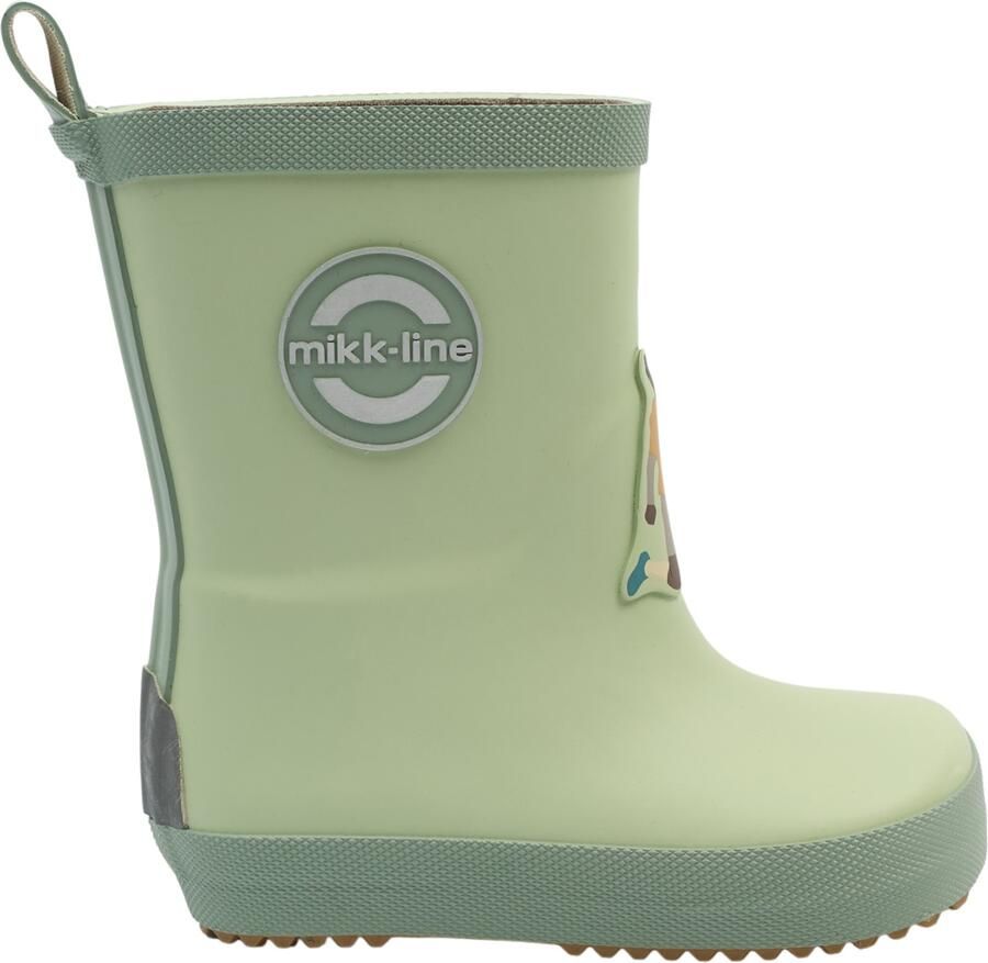 Mikk-Line Kid's Wellies 3D Patch Barefoot Rubberlaarzen olijfgroen groen - Foto 1