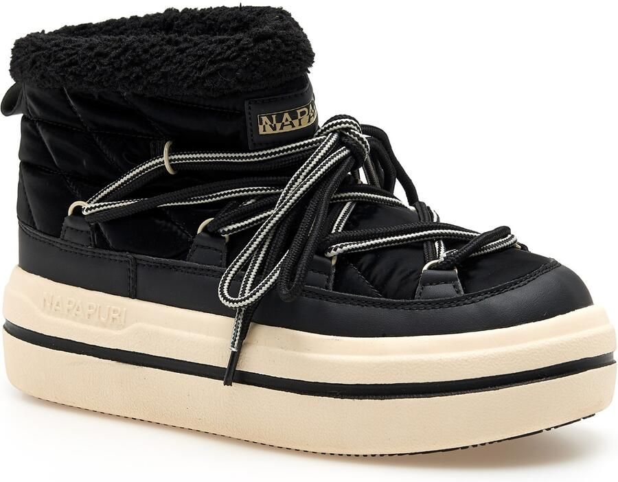 Napapijri Women's Mid Boot Glacier Winterschoenen zwart beige