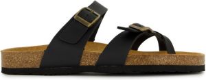 Natural World Women's Bios Sandalia Dedo Synthetic Sandalen zwart bruin