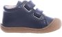 Naturino Cocoon velcro's bumper effen lederen sneakers Navy bruin - Thumbnail 3