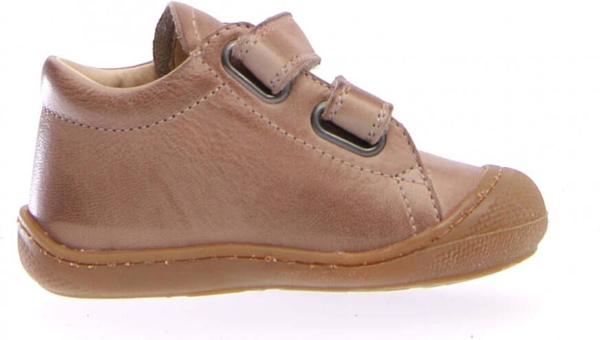 Naturino velcro effen lederen sneakers Cocoon beige