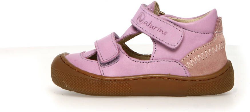 Naturino Kid's Irtys Nappa Suede Sandalen bruin roze