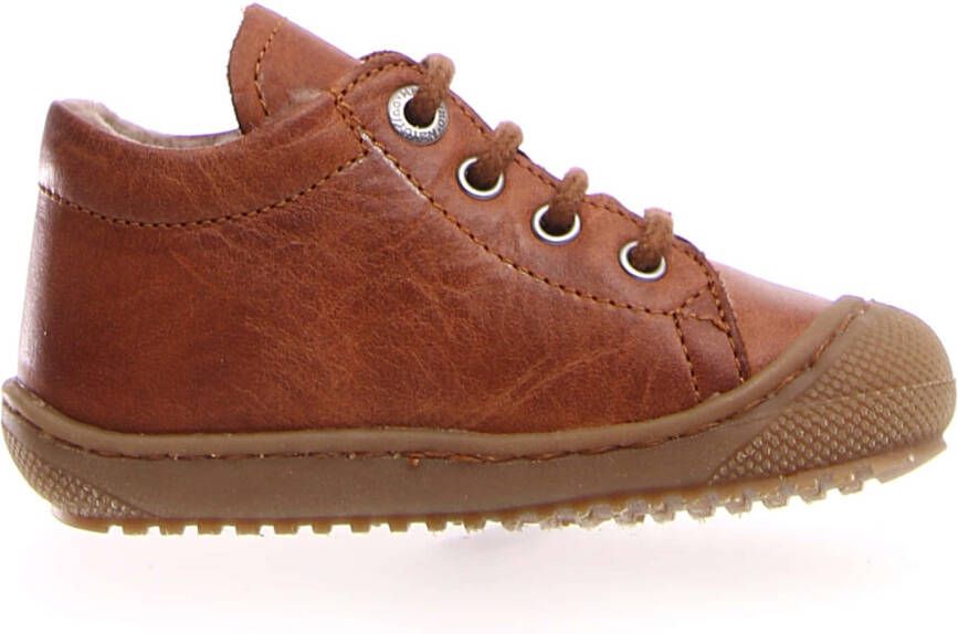 Naturino Racoon bumper warme lederen veterschoenen cognac - Foto 2