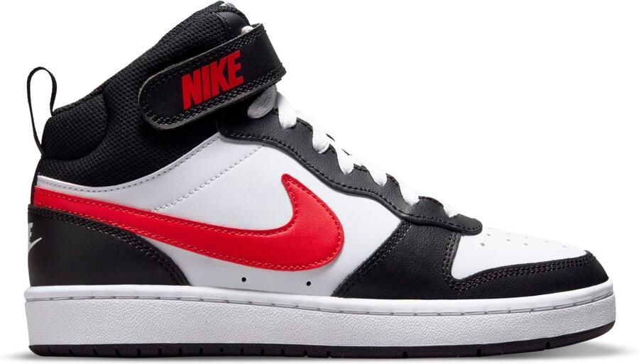 Nike Kids Nike Court Borough Mid kids sneaker Wit rood - Foto 3