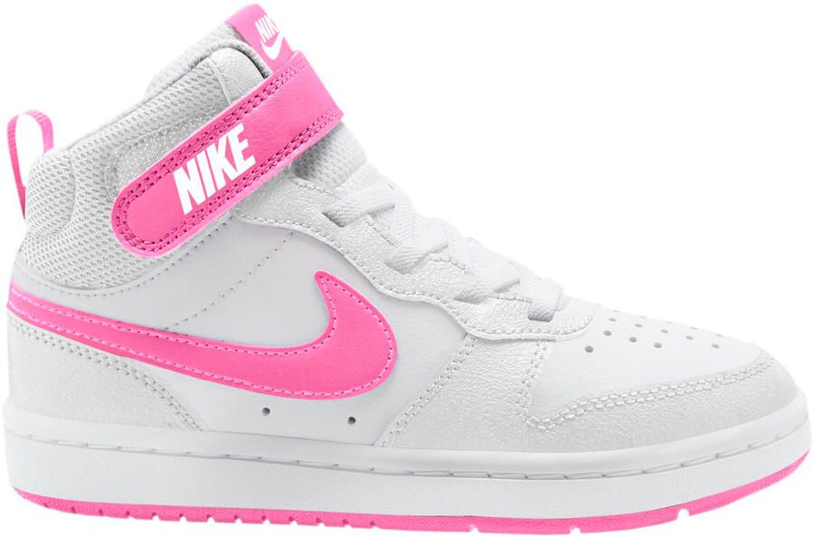 Nike Court Bordough Mid 2 meisjes hoge sneakers wit roze