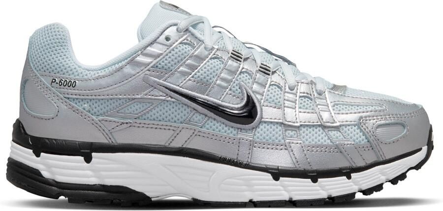 Nike P-6000 White Metallic Silver Pure Platinum Black- Dames White Metallic Silver Pure Platinum Black - Foto 7