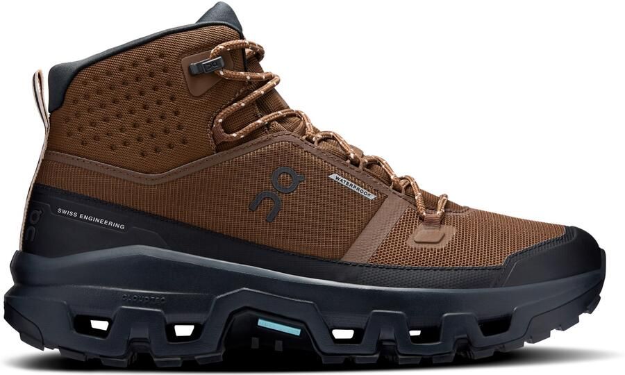 On Cloudrock Mid WP Wandelschoenen bruin zwart