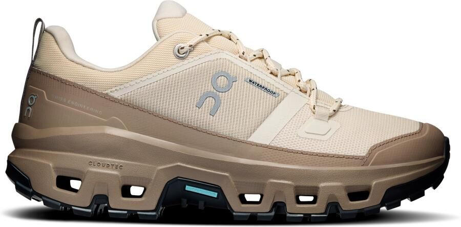 On Women's Cloudrock Low WP Wandelschoenen beige bruin