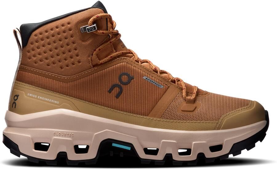 On Women's Cloudrock Mid WP Wandelschoenen bruin