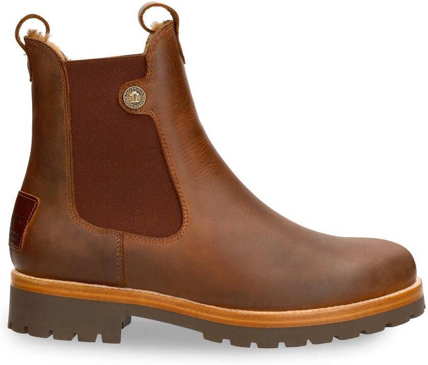 Panama Jack FRANCESCA IGLOO B5 Bruine stoere Chelsea boot met lamswol - Foto 8