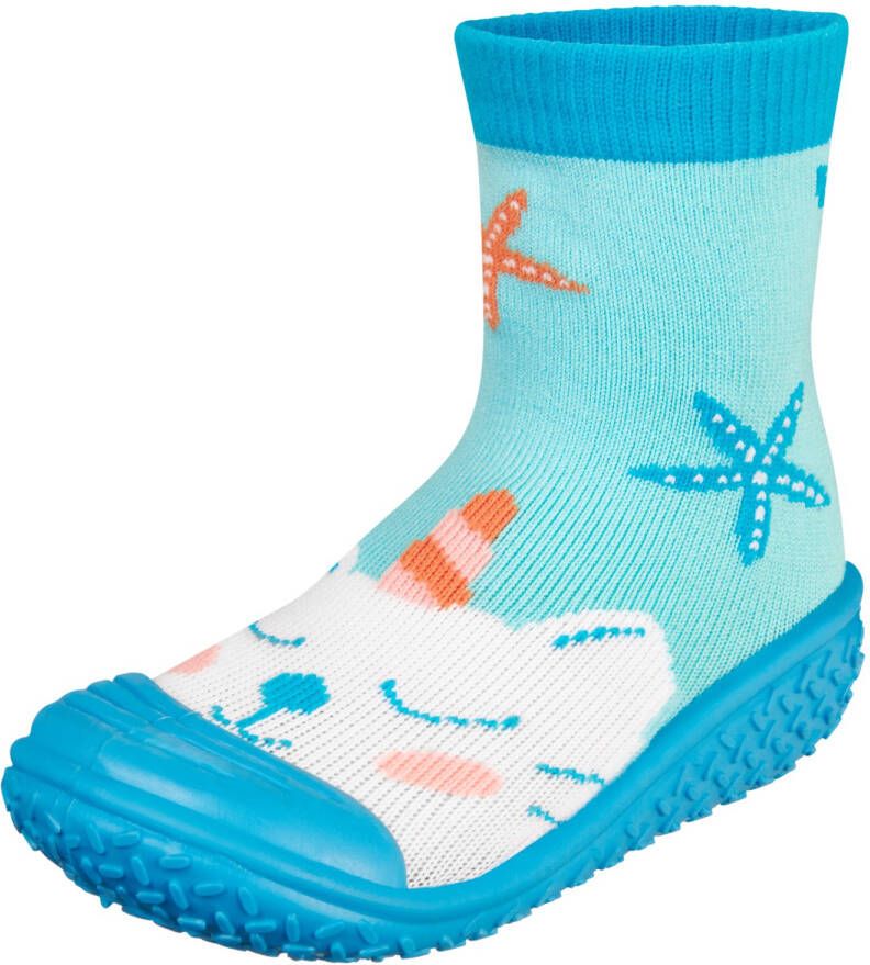 Playshoes Kid's Aqua-Socke Einhornmeerkatze Watersportschoenen blauw