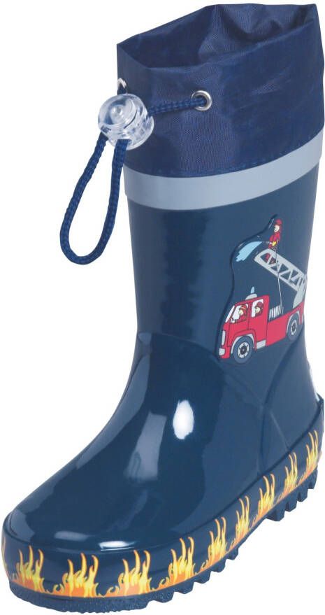 Playshoes Kid's Gummistiefel Feuerwehr Rubberlaarzen blauw