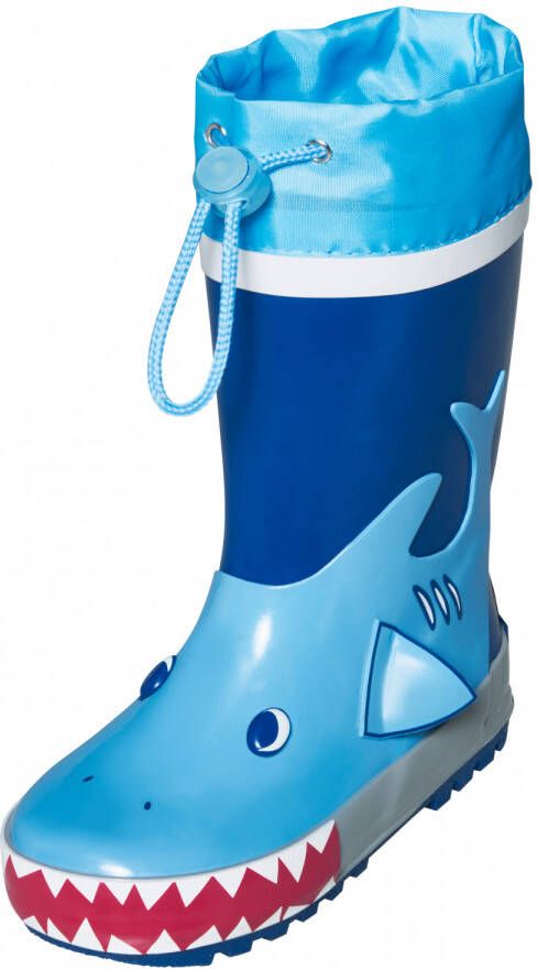 Playshoes Kid's Gummistiefel Hai Rubberlaarzen blauw