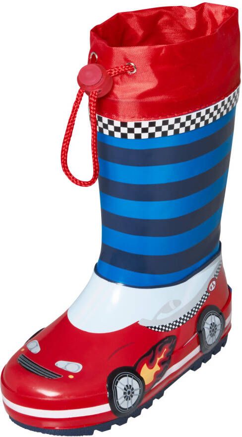 Playshoes Kid's Gummistiefel Rennwagen Rubberlaarzen rood