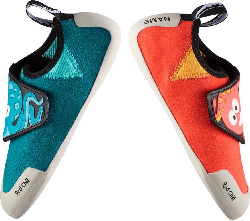 Red Chili Kid's Pulpo Klimschoenen rood turkoois blauw