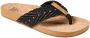 Reef Cushion Strand Dames Slippers Black Natural - Thumbnail 5