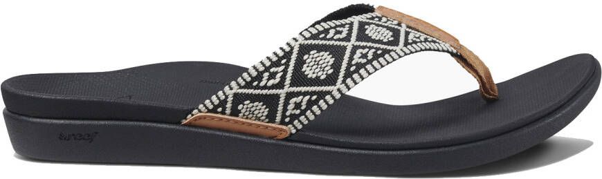 Reef Ortho Wovenblack White Dames Slippers Zwart Wit - Foto 11