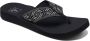 Reef Spring Woven Black White Dames Slippers Zwart Wit - Thumbnail 3