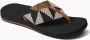 Reef Spring Woven Teenslippers Zomer slippers Dames Zwart - Thumbnail 6