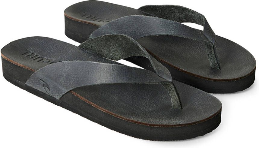 Rip Curl Women's Freedom Leather Bloom Open Toe Sandalen grijs zwart