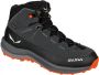 Salewa Kid's MTN Trainer 2 Mid PTX Wandelschoenen zwart grijs - Thumbnail 2