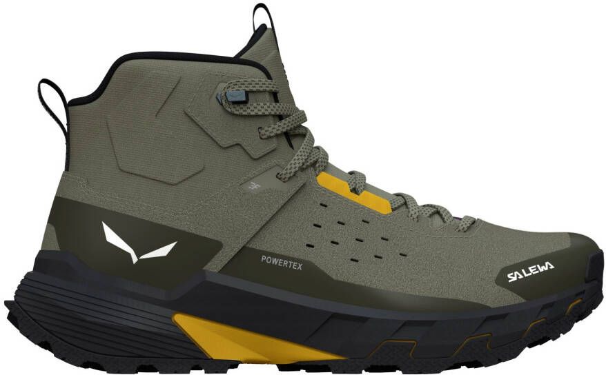 Salewa Pedroc 2 Leather Mid PTX Wandelschoenen olijfgroen zwart