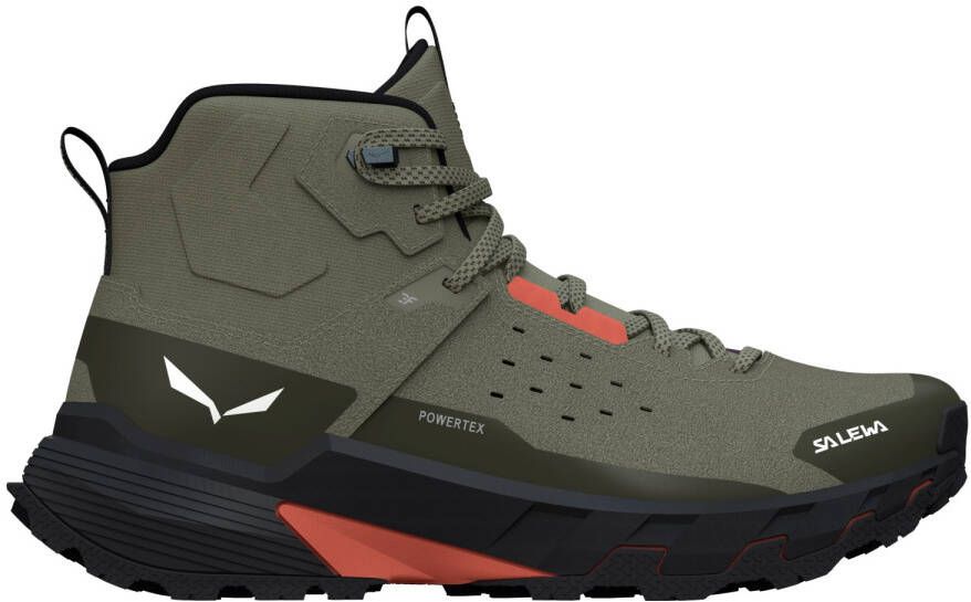 Salewa Women's Pedroc 2 Leather Mid PTX Wandelschoenen olijfgroen zwart