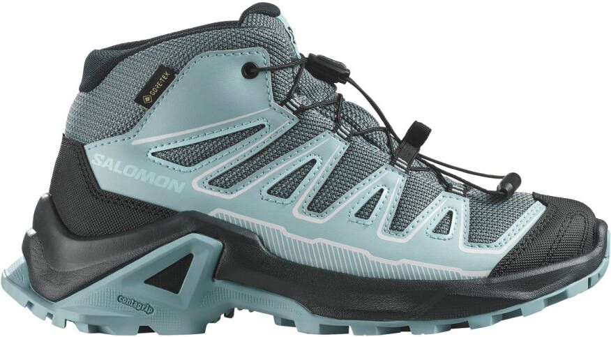 Salomon Kid's X Ultra Mid GORE-TEX Wandelschoenen turkoois grijs