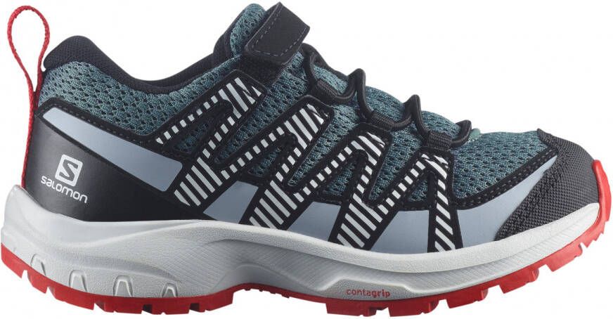 Salomon XA Pro V8 Trail hardloopschoenen Junior Stormy Weather Zen Blue Goji Berry - Foto 2