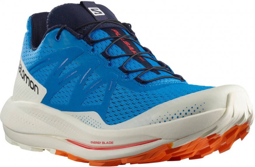 Salomon Pulsar Trail Hardloopschoen Heren Indigo Bunting Vanilla Ice Vibrant Orange - Foto 2