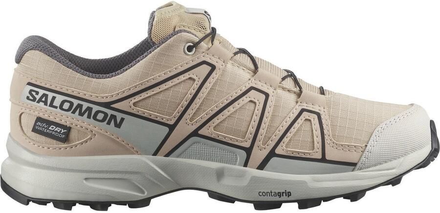 Salomon Kid's Speedcross Waterproof Trailrunningschoenen grijs beige