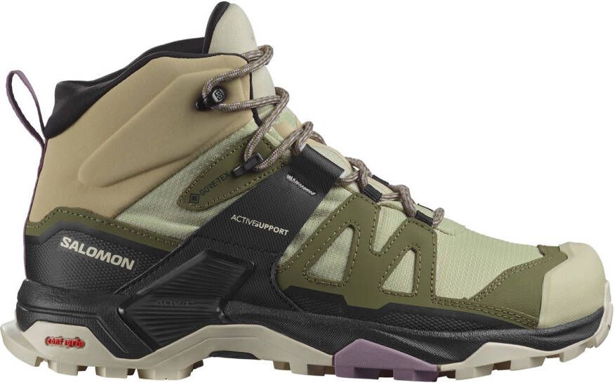 Salomon Women's X Ultra 4 Mid GTX Wandelschoenen olijfgroen