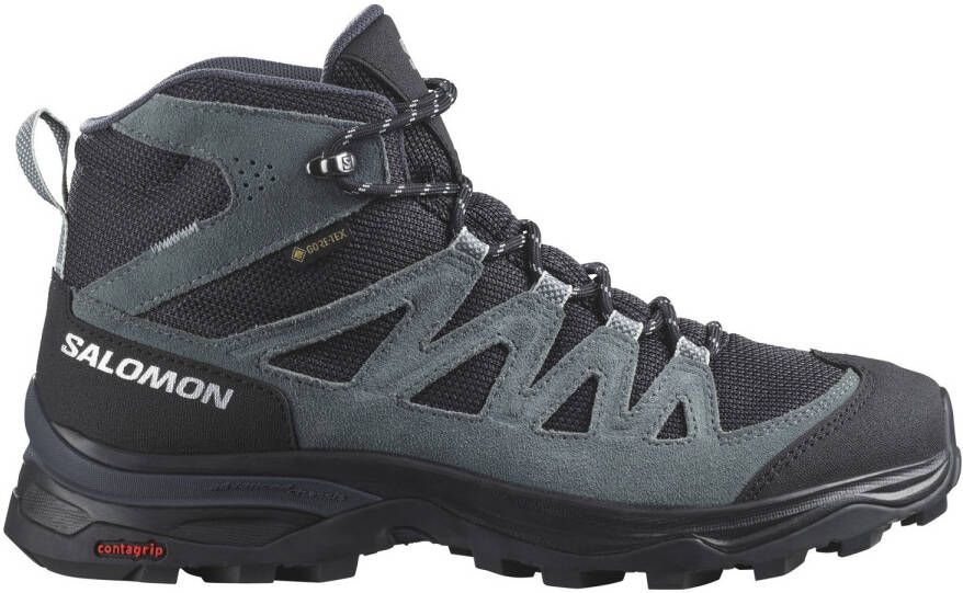 Salomon Women's X Ward Leather Mid GTX Wandelschoenen grijs zwart