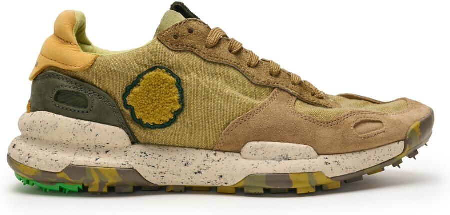 Satorisan Chacrona Linen Casual Sneakers Mannen Vintage Leer en linnen Sneakers Kleur Wheathered Khaki - Foto 3